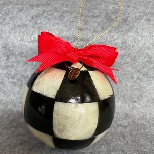 MacKenzie-Childs Farmhouse Check Capiz Ornaments- Set of 12